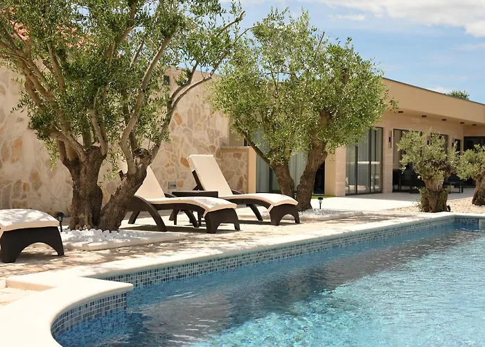 Tina With Swimming Pool, Tennis Court, Games Room, Sauna, Gym, Bbq Villa Policnik