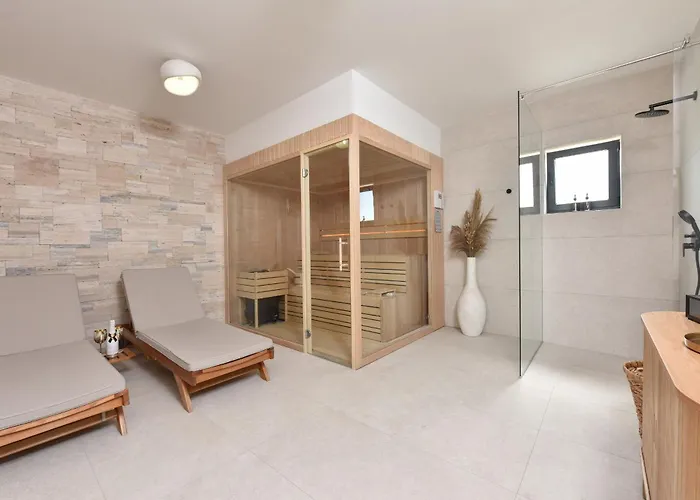 Tina With Swimming Pool, Tennis Court, Games Room, Sauna, Gym, Bbq Villa Policnik